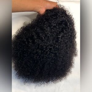 12” Afro Kinky Curly Wig with Bangs